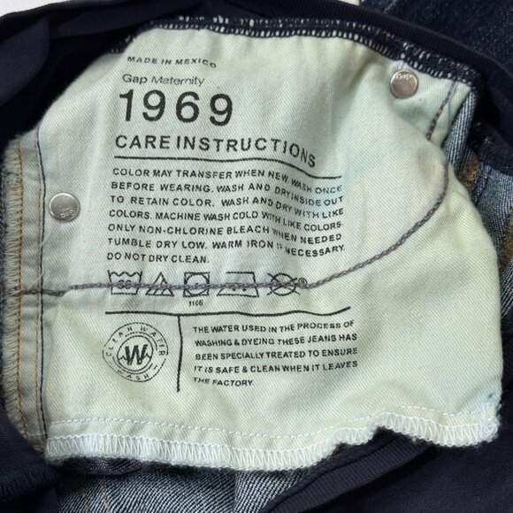 Gap 1969 Maternity Jeans NEW Long and Lean Bootcut Dark Wash 29/8R - Picture 9 of 11
